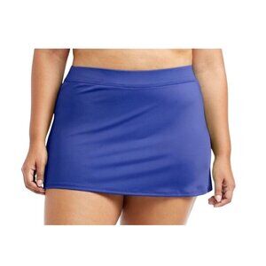 L.L.Bean Womens Plus Swim Skort 20W UPF 50+ Quick-Dry Blue Skirted Bottoms